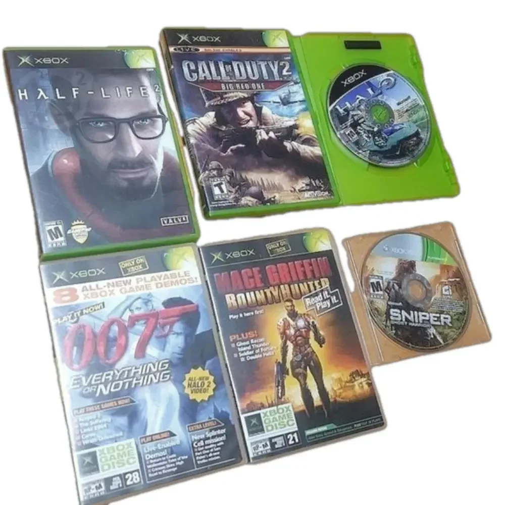 Xbox Game Bundle including Halo and Call of Duty 2